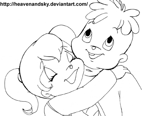 Elly And Theodore Coloring Page